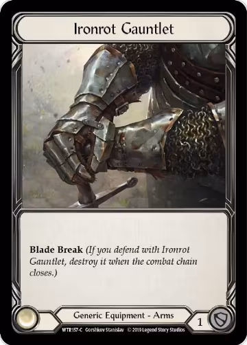 Ironrot Gauntlet (WTR157), Welcome to Rathe — Flesh & Blood card price