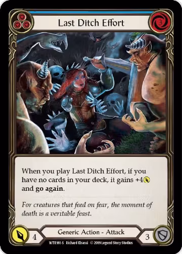 Last Ditch Effort (WTR161), Welcome to Rathe — Flesh & Blood card price