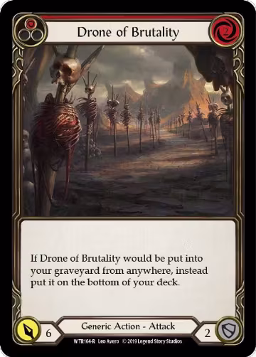 Drone of Brutality (Red) (WTR164), Welcome to Rathe — Flesh & Blood card price