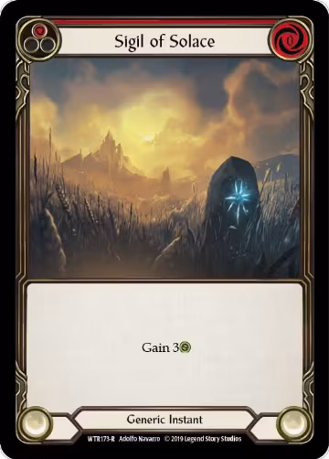 Sigil of Solace (Red) (WTR173), Welcome to Rathe — Flesh & Blood card price