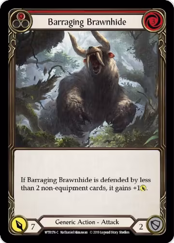 Barraging Brawnhide (Red) (WTR176), Welcome to Rathe — Flesh & Blood card price