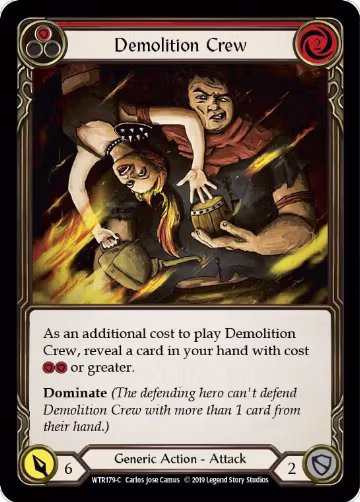 Demolition Crew (Red) (WTR179), Welcome to Rathe — Flesh & Blood card price