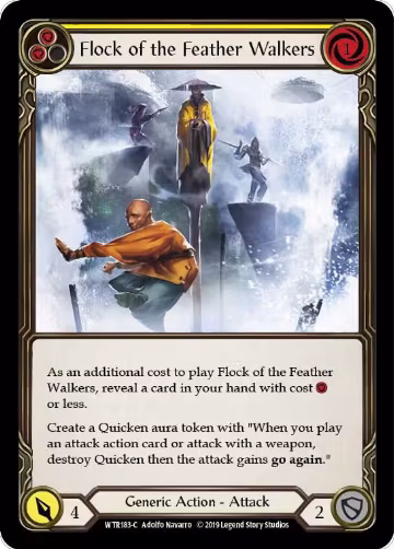 Flock of the Feather Walkers (Yellow) (WTR183), Welcome to Rathe — Flesh & Blood card price