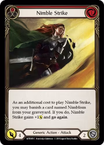 Nimble Strike (Red) (WTR185), Welcome to Rathe — Flesh & Blood card price