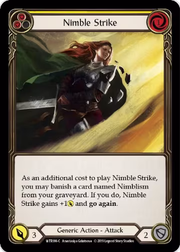 Nimble Strike (Yellow) (WTR186), Welcome to Rathe — Flesh & Blood card price