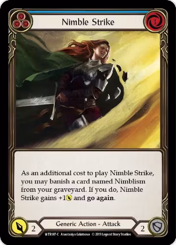 Nimble Strike (Blue) (WTR187), Welcome to Rathe — Flesh & Blood card price