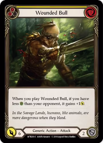 Wounded Bull (Yellow) (WTR201), Welcome to Rathe — Flesh & Blood card price