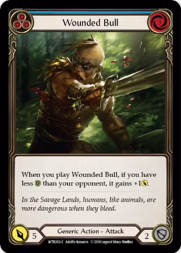 Wounded Bull (Blue) (WTR202), Welcome to Rathe — Flesh & Blood card price