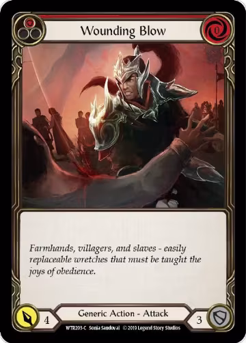 Wounding Blow (Red) (WTR203), Welcome to Rathe — Flesh & Blood card price