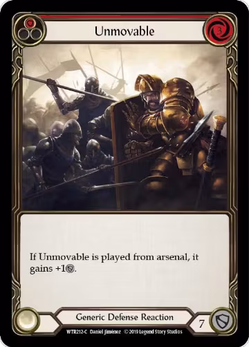 Unmovable (Red) (WTR212), Welcome to Rathe — Flesh & Blood card price