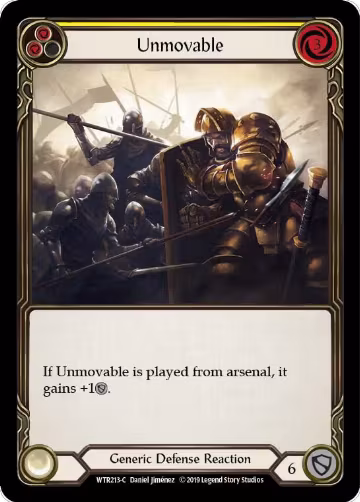 Unmovable (Yellow) (WTR213), Welcome to Rathe — Flesh & Blood card price
