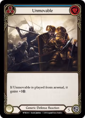 Unmovable (Blue) (WTR214), Welcome to Rathe — Flesh & Blood card price