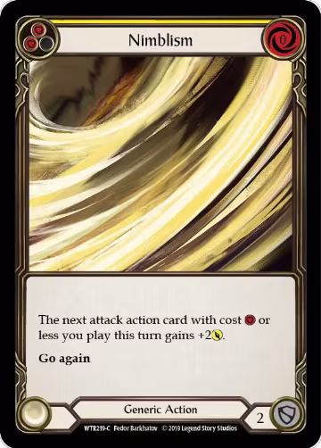 Nimblism (Yellow) (WTR219), Welcome to Rathe — Flesh & Blood card price