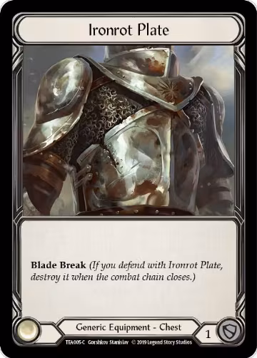 Ironrot Plate (TEA005), Hero Deck: Dorinthea — Flesh & Blood card price