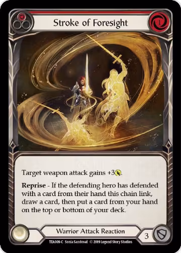Stroke of Foresight (Red) (TEA009), Hero Deck: Dorinthea — Flesh & Blood card price