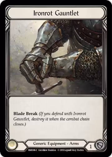 Ironrot Gauntlet (RNR006), Hero Deck: Rhinar — Flesh & Blood card price