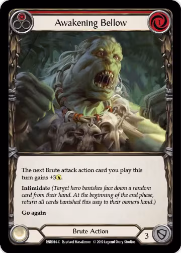Awakening Bellow (Red) (RNR014), Hero Deck: Rhinar — Flesh & Blood card price