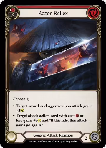 Razor Reflex (Red) (TEA016), Hero Deck: Dorinthea — Flesh & Blood card price