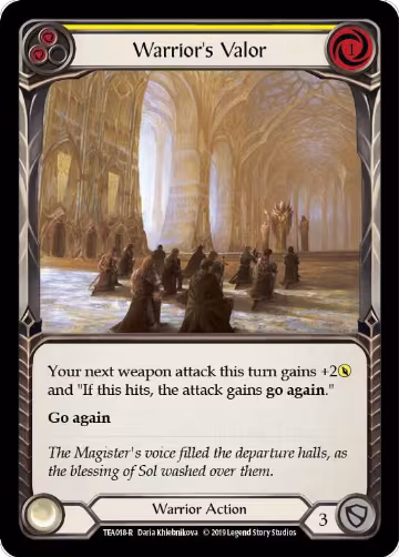 Warrior's Valor (Yellow) (TEA018) — card price