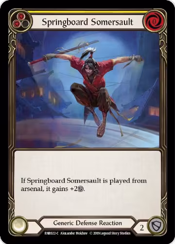 Springboard Somersault (RNR022), Hero Deck: Rhinar — Flesh & Blood card price