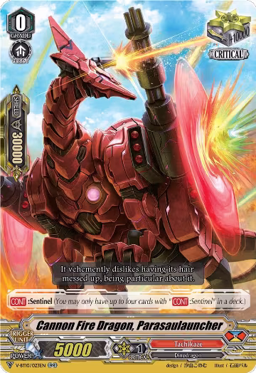 Cannon Fire Dragon, Parasaulauncher (V-BT10/023EN), V-BT10: Phantom Dragon Aeon — Vanguard card price