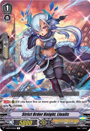 Strict Order Knight, Lluails (V-BT10/033EN), V-BT10: Phantom Dragon Aeon — Vanguard card price