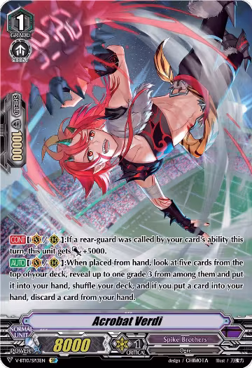 Acrobat Verdi (SP) (V-BT10/SP13EN), V-BT10: Phantom Dragon Aeon — Vanguard card price