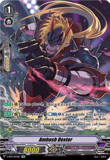 Ambush Dexter (SP) (V-BT10/SP17EN), V-BT10: Phantom Dragon Aeon — Vanguard card price