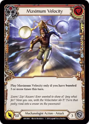 Maximum Velocity (ARC008), Arcane Rising — Flesh & Blood card price
