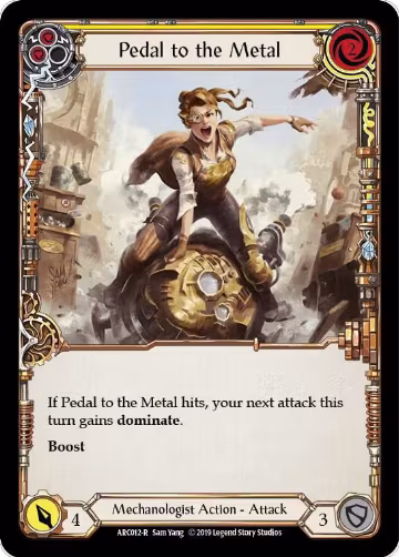 Pedal to the Metal (Yellow) (ARC012), Arcane Rising — Flesh & Blood card price