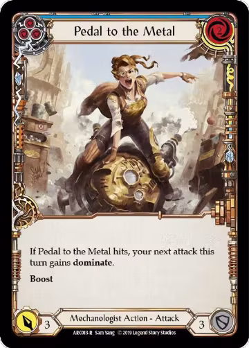 Pedal to the Metal (Blue) (ARC013), Arcane Rising — Flesh & Blood card price