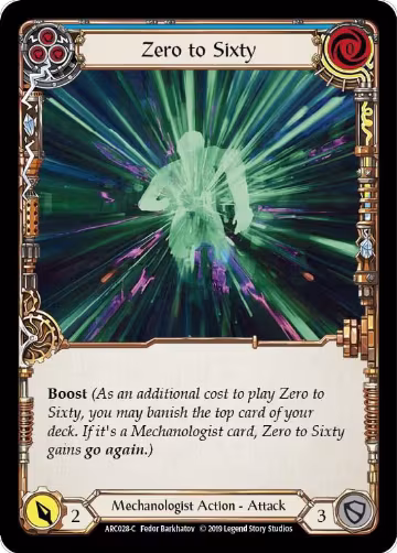 Zero to Sixty (Blue) (ARC028), Arcane Rising — Flesh & Blood card price
