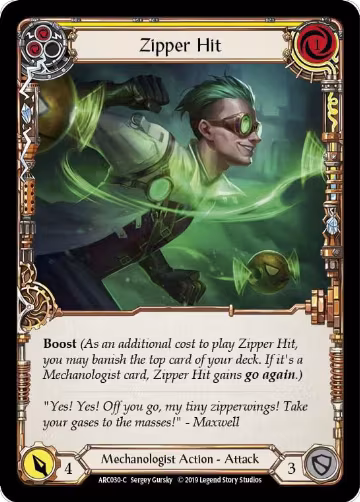 Zipper Hit (Yellow) (ARC030), Arcane Rising — Flesh & Blood card price