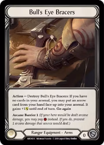 Bull's Eye Bracers (ARC042), Arcane Rising — Flesh & Blood card price