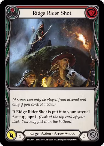 Ridge Rider Shot (Red) (ARC063), Arcane Rising — Flesh & Blood card price