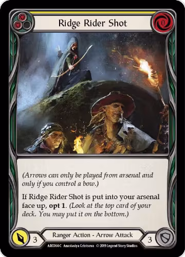 Ridge Rider Shot (Yellow) (ARC064), Arcane Rising — Flesh & Blood card price