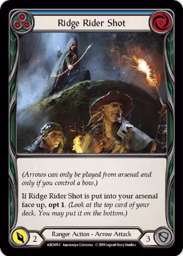 Ridge Rider Shot (Blue) (ARC065), Arcane Rising — Flesh & Blood card price
