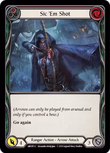 Sic 'Em Shot (Red) (ARC072), Arcane Rising — Flesh & Blood card price