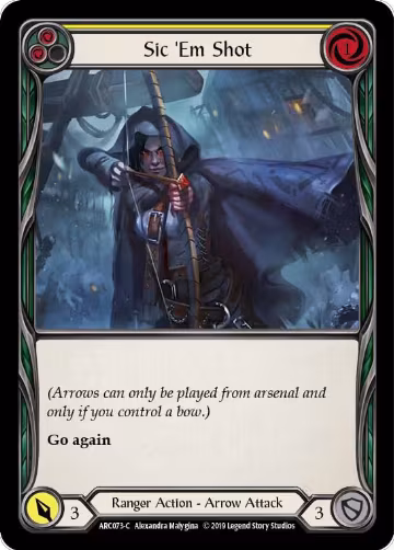 Sic 'Em Shot (Yellow) (ARC073), Arcane Rising — Flesh & Blood card price