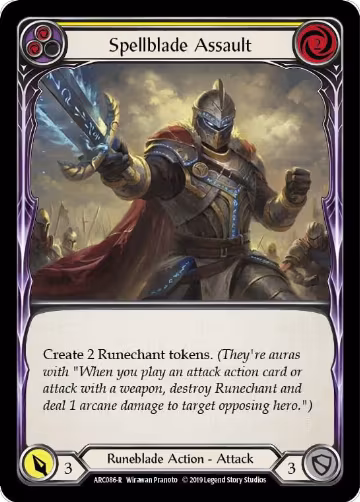 Spellblade Assault (Yellow) (ARC086), Arcane Rising — Flesh & Blood card price