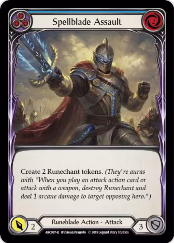 Spellblade Assault (Blue) (ARC087), Arcane Rising — Flesh & Blood card price