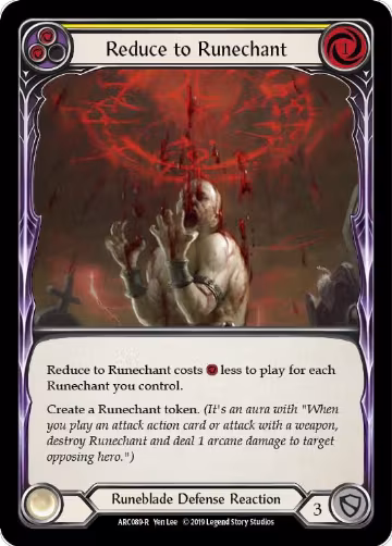Reduce to Runechant (Yellow) (ARC089), Arcane Rising — Flesh & Blood card price
