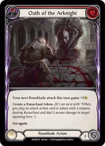 Oath of the Arknight (Red) (ARC091), Arcane Rising — Flesh & Blood card price