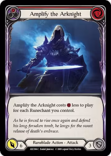 Amplify the Arknight (Red) (ARC094), Arcane Rising — Flesh & Blood card price