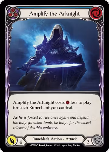 Amplify the Arknight (Blue) (ARC096), Arcane Rising — Flesh & Blood card price