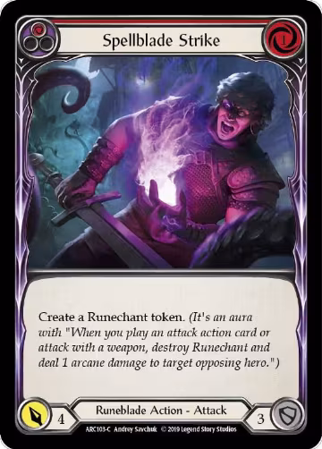 Spellblade Strike (Red) (ARC103), Arcane Rising — Flesh & Blood card price