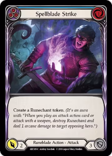 Spellblade Strike (Blue) (ARC105), Arcane Rising — Flesh & Blood card price
