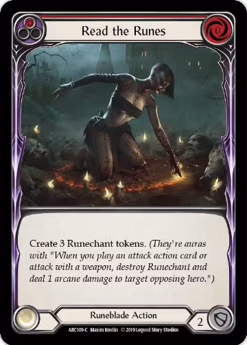 Read the Runes (Red) (ARC109), Arcane Rising — Flesh & Blood card price