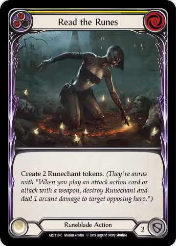 Read the Runes (Yellow) (ARC110), Arcane Rising — Flesh & Blood card price