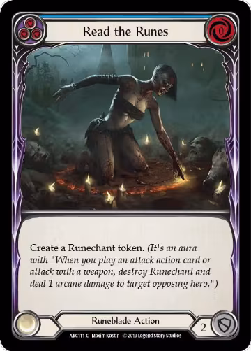 Read the Runes (Blue) (ARC111), Arcane Rising — Flesh & Blood card price